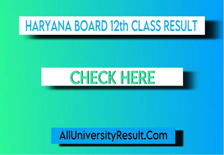 Haryana Board 12th Class Result 2024