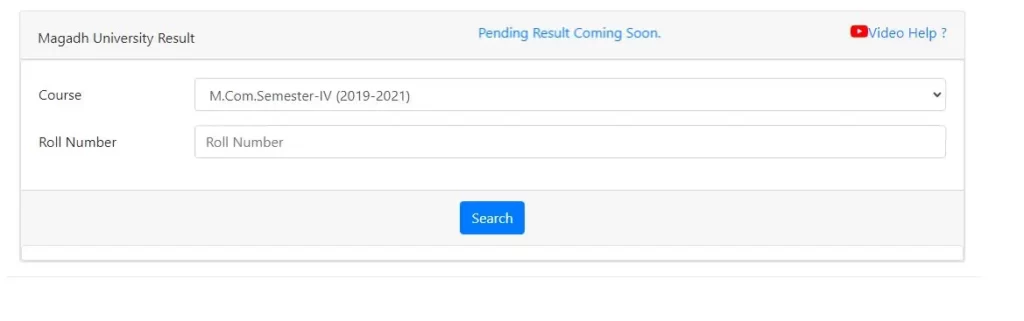 Magadh University Part 1 Result - 1