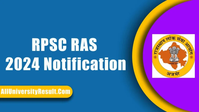 RPSC RAS 2024 Notification